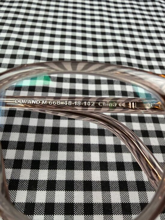 Warby Parker Durand M 668 Rose Water Pink Clear Eyeglasses Frames 48-18-142